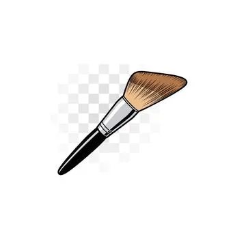 Professional makeup blush brush vector illustration Stock Illustration