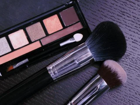 Professional makeup brushes and tools Stock Photos