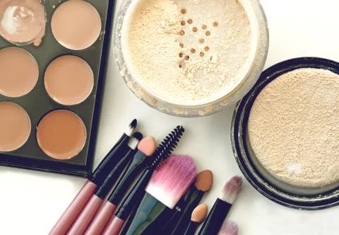 Professional makeup brushes and tools Foto stock