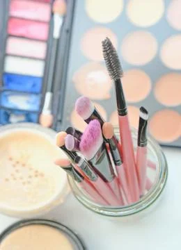 Professional makeup brushes and tools Foto stock