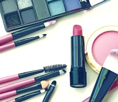 Professional makeup brushes and tools Stock Photos