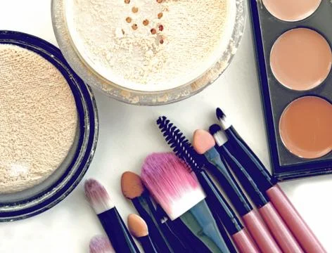 Professional makeup brushes and tools Stock Photos