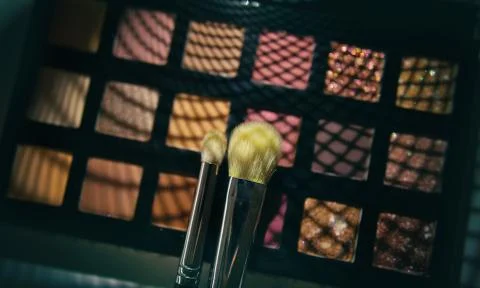 Professional makeup brushes and tools Stock Photos
