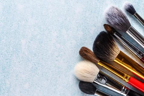 Professional makeup brushes and tools, makeup product set.A set of decorative Stock Photos