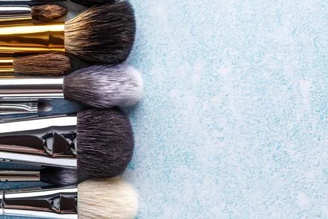 Professional makeup brushes and tools, makeup product set.A set of decorative Stock Photos
