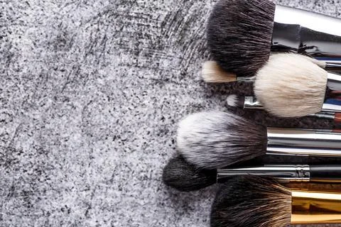 Professional makeup brushes and tools, makeup product set.A set of decorative Stock Photos