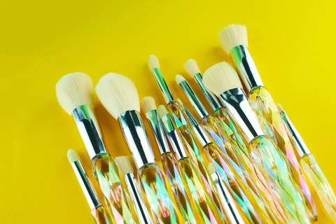 Professional makeup brushes for face Stock Photos