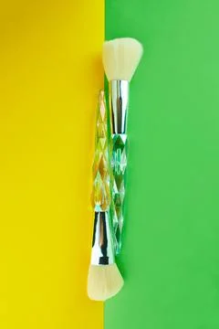 Professional makeup brushes for face Stock Photos
