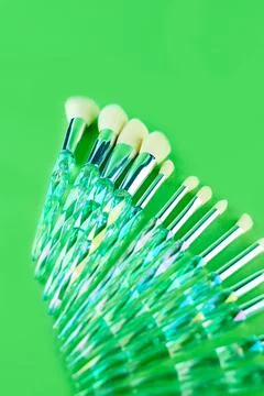 Professional makeup brushes for face Stock Photos