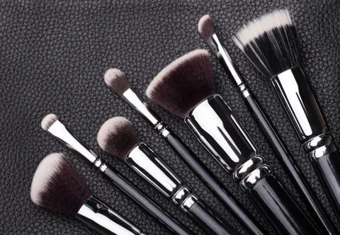 Professional makeup brushes Stock Photos