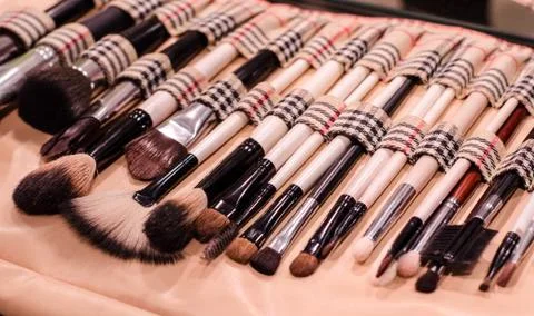 Professional makeup brushes Stock Photos