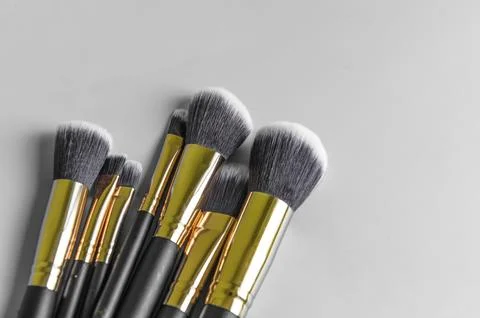 Professional makeup brushes Stock Photos