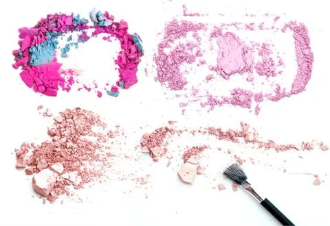Professional makeup collection and tools isolate on white. Stock-Fotos