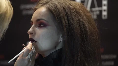 Professional makeup Stock Footage 69056609