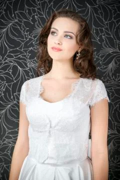 Professional makeup hairstyle bride Stock Photos