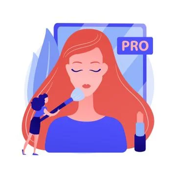 Professional makeup vector concept metaphor Illustrazione stock