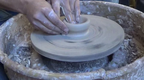 Professional making pottery Stock Footage 43697859