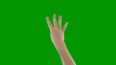 Professional Male Hand Model Counting Down on a Green Screen Stock-Footage 33752487