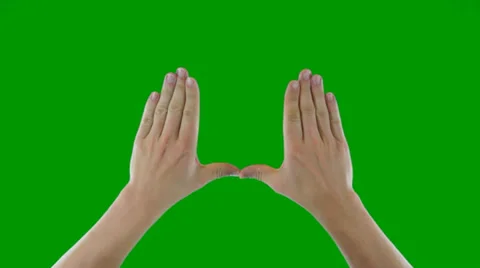 Professional Male Hand Model Doing Architect Gestures on a Green Screen Video stock 33751877