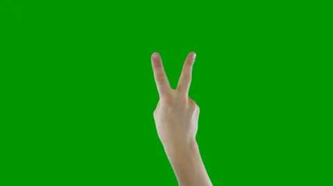 Professional Male Hand Model Doing Various Signals on a Green Screen Video stock 33752688