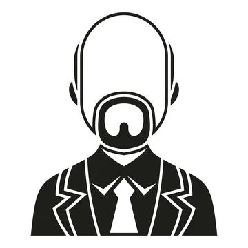 Professional man avatar icon representing corporate identity Stock Illustration