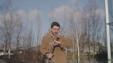 Professional Man Jogs On Sidewalk To Work Stock Footage 270335521