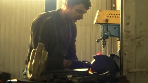 Professional man mechanic work at auto tool repair service. 4K Stock Footage 134993843