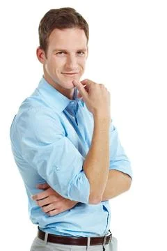 Professional, man or confident in studio portrait for property financing, d.. Stock Photos