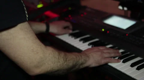 Professional Man Playing the Piano Stock Footage 61524191