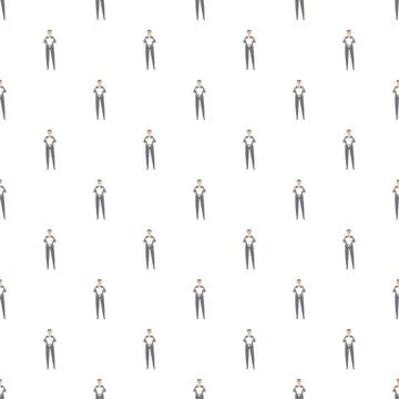 Professional man uniform seamless pattern background Illustrazione stock