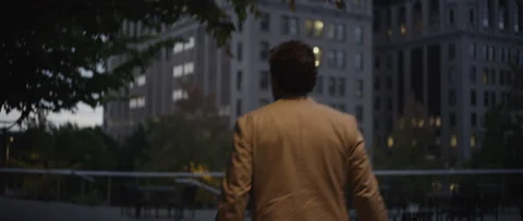 Professional Man walks the empty streets of Seattle Stockbeeldmateriaal 135466641