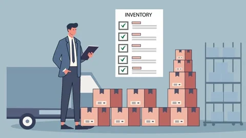 Professional manager with Clipboard Checklist Doing Inventory Control at wa.. Stock Footage 304774155