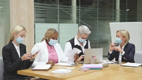 Professional managers woman work with documents and laptop in office Stock Footage 150555365