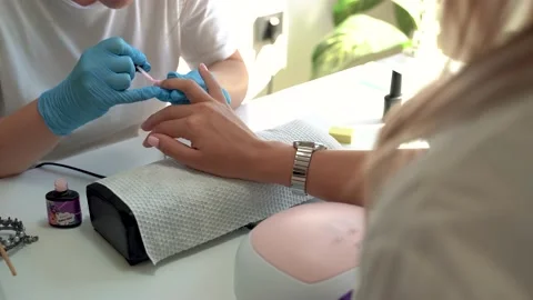 Professional manicure Video stock 190596698