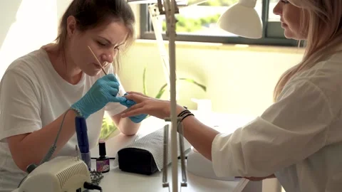 Professional manicure master Stock Footage 190596328