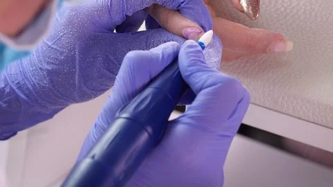 Professional manicure nail file shape Stock Footage 103830576