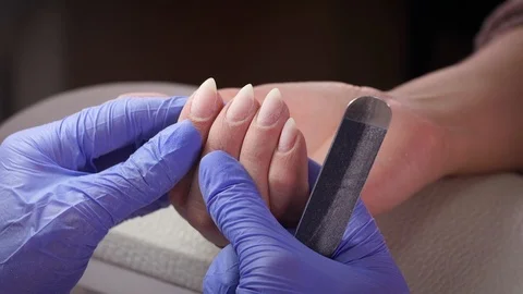 Professional manicure nailfile shape Stock Footage 103830682