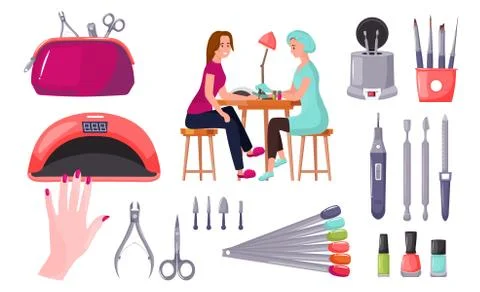 Professional manicure set Stock Illustration