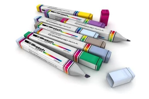 Professional markers Stock Illustration