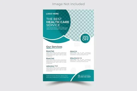 Professional marketing flyer template with image placeholder and text Stock Illustration
