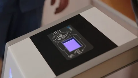 Professional massage therapist includes a device for vacuum massage. Stock-Footage 123634525
