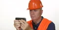 Professional Master Builder Image Sending Mobile Phone E-Mails Engineer Portrait 4k or 4k+ Resolution