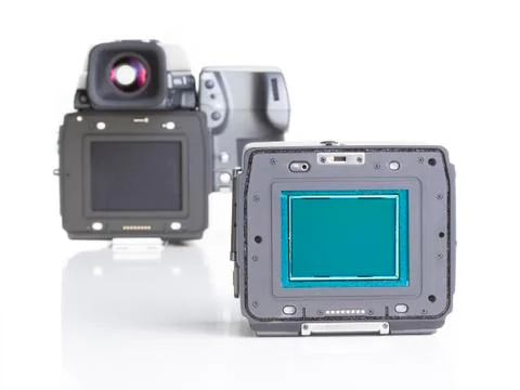 Professional medium format proffesional digital camera Stock Photos