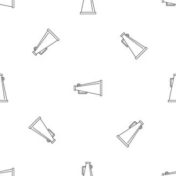Professional megaphone pattern seamless Illustrazione stock