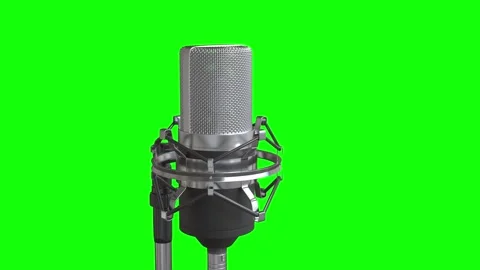 Professional microphone 3d isolated green screen background 動画素材 313947701