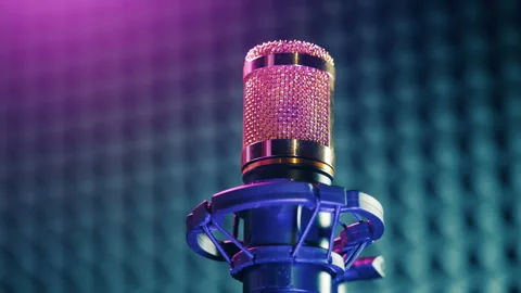 Professional microphone in the music studio. microphone, music, sound, mic 스톡 동영상 240991588