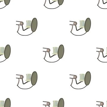 Professional microphone pattern seamless vector Illustrazione stock