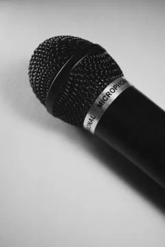 Professional microphone on a white background Foto stock