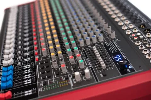 Professional Mixing Console Stock Photos