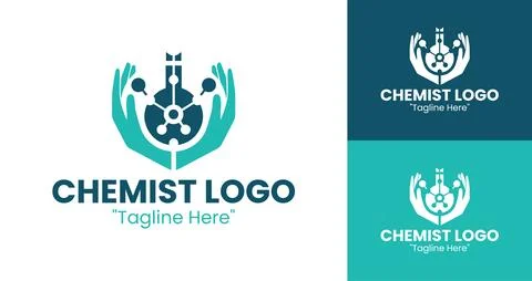 Professional Modern Chemist Logo Stock Illustration